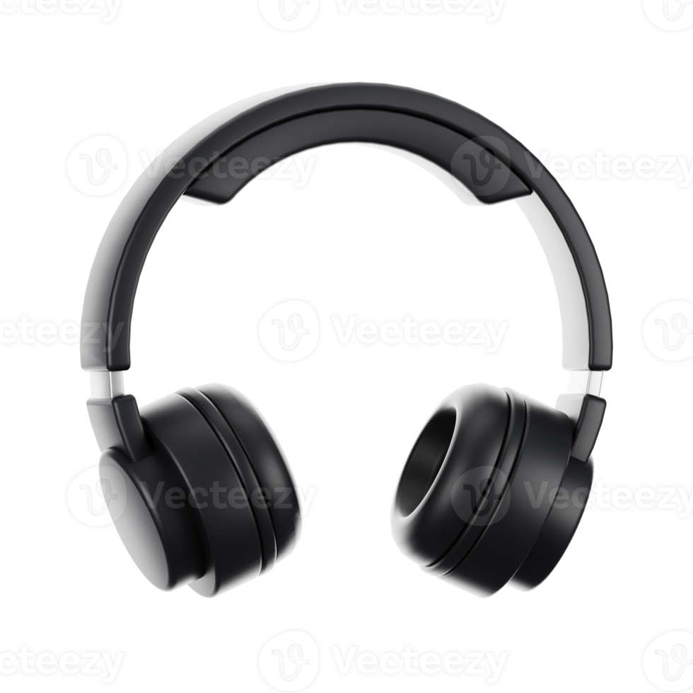 3d rendering headphone icon. Gadget and technology concept png