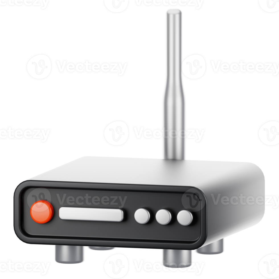 3d rendering wifi router icon. Gadget and technology concept png