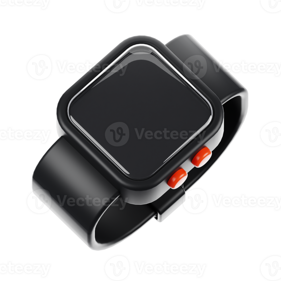 3d rendering smart watch icon. Gadget and technology concept png