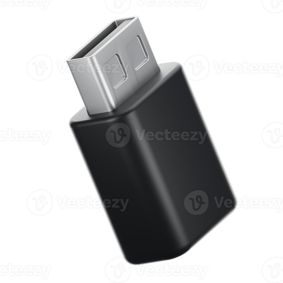 3d rendering usb drive icon. Gadget and technology concept png