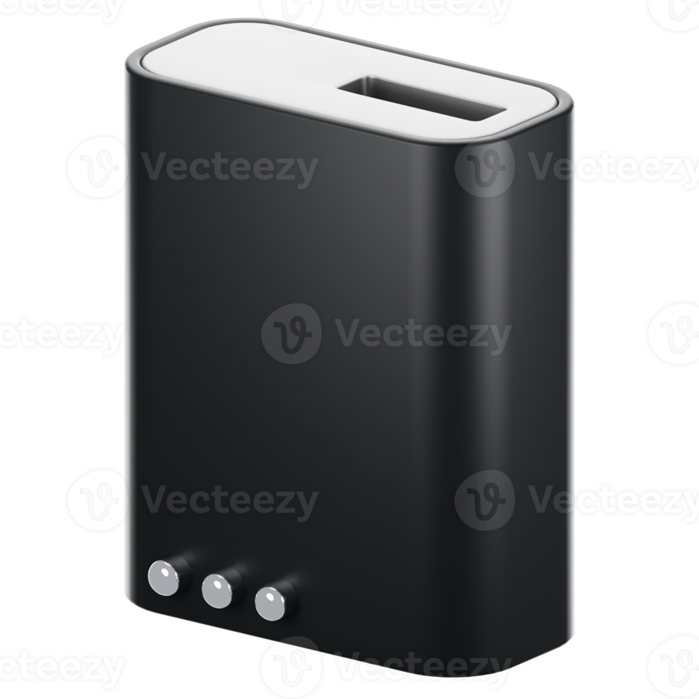 3d rendering powerbank icon. Gadget and technology concept png