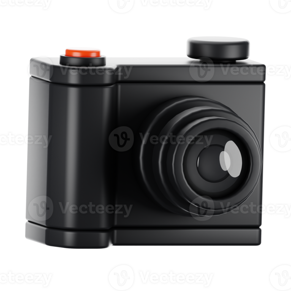 3d rendering camera icon. Gadget and technology concept png