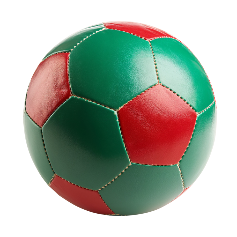 a red and green Football on a transparent background png