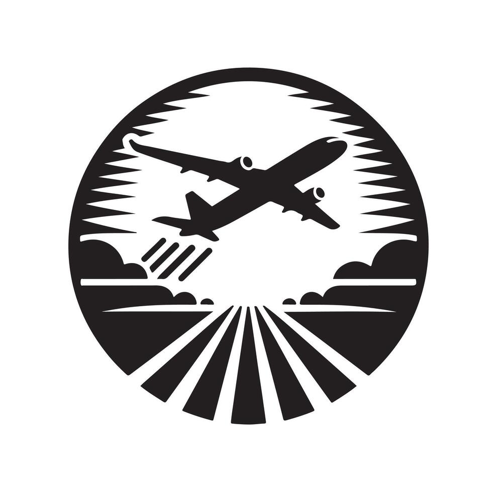 Plane icon illustration logo vector