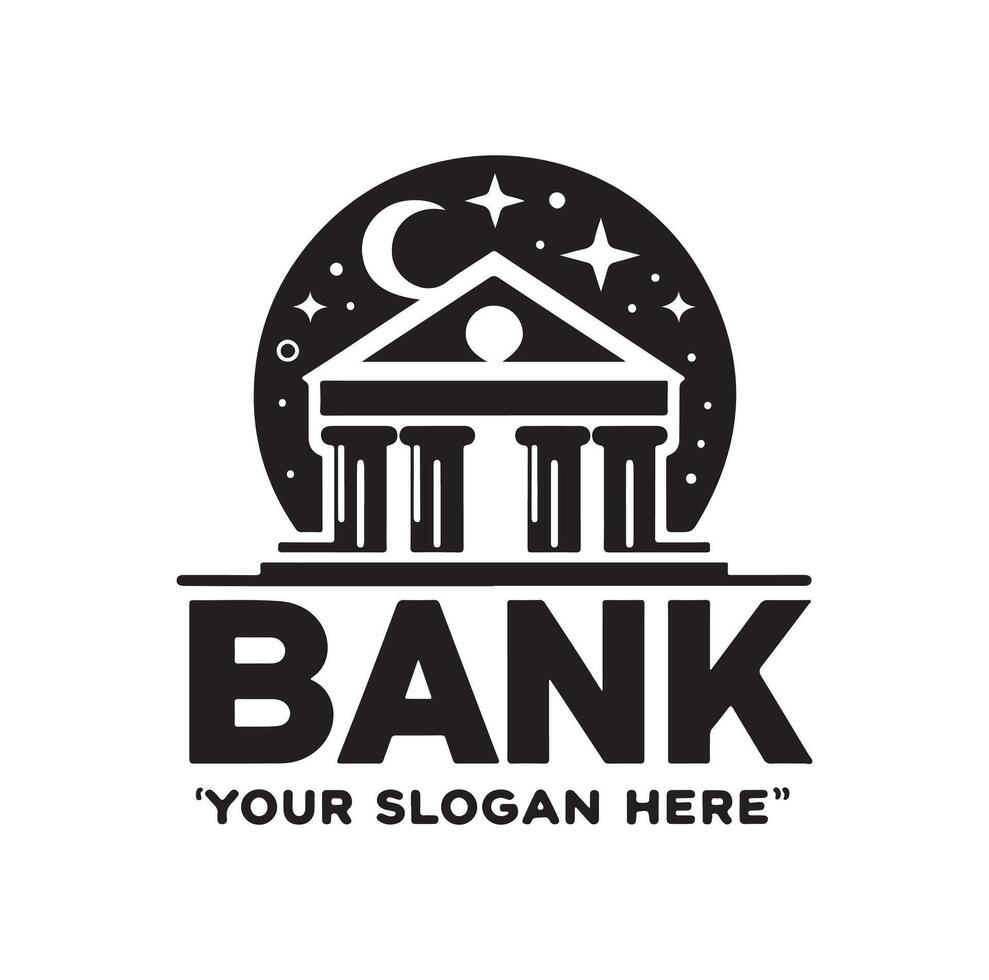 Bank logo icon illustration vector