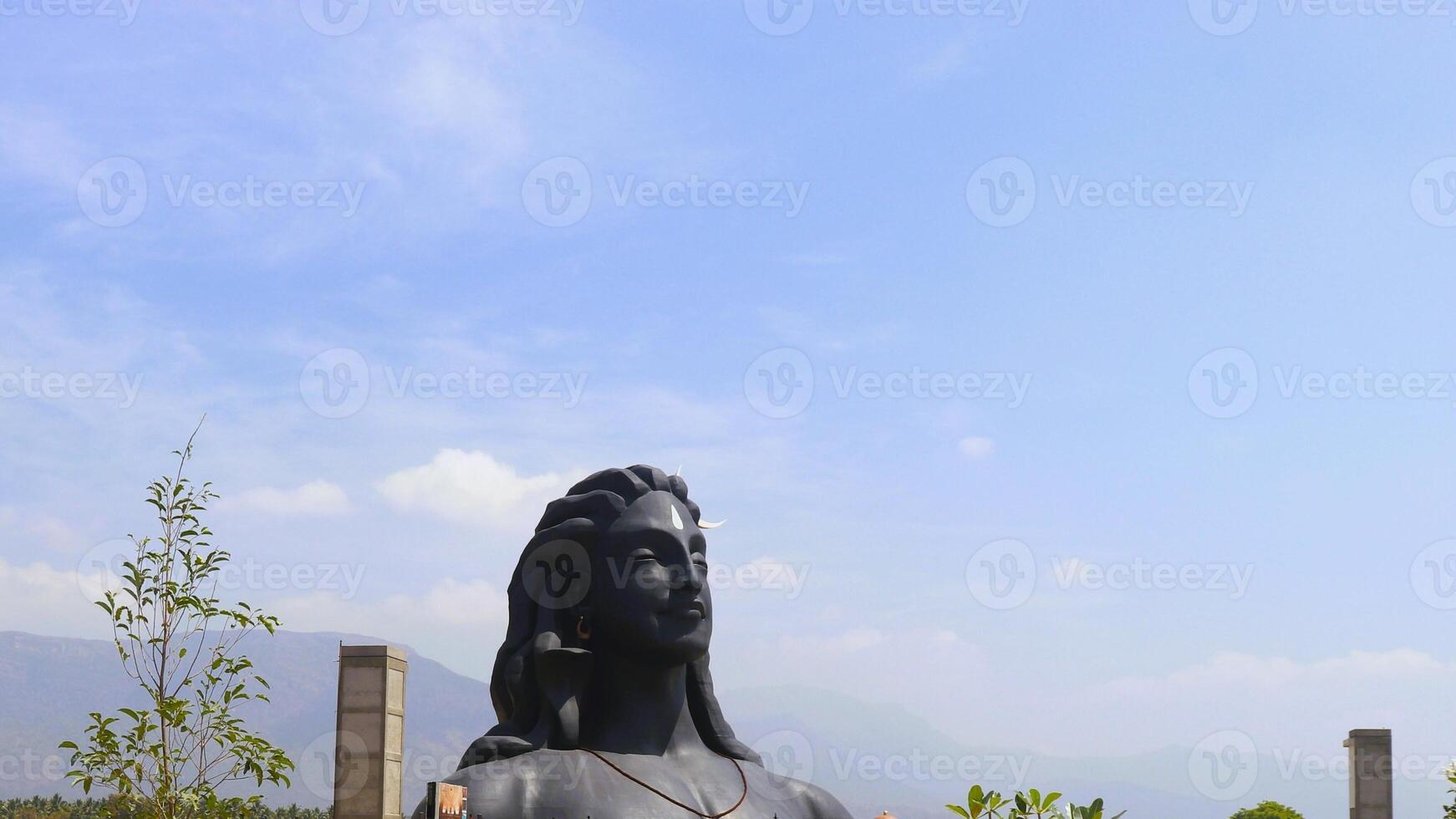 A wide view of adiyogi lord shiva statue photo