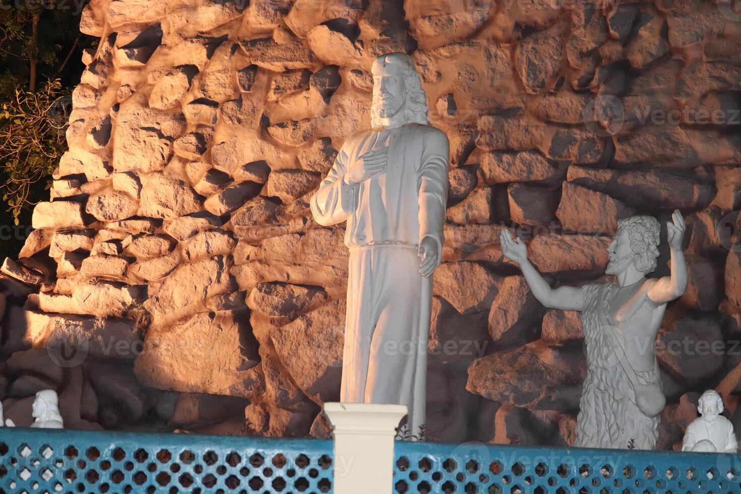 Long and full view of Lord jesus statue photo
