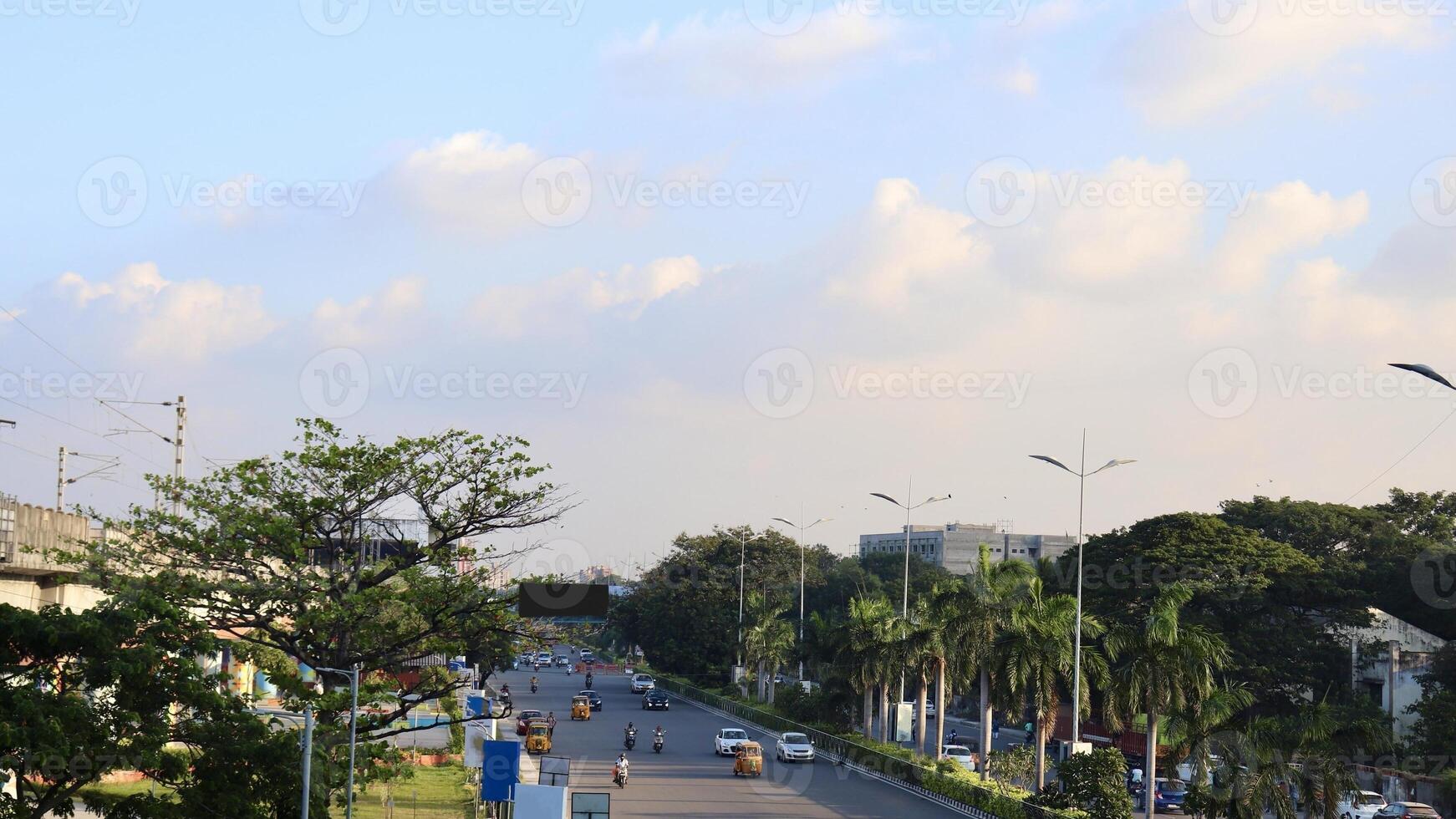 A busy highways at the center of the city photo