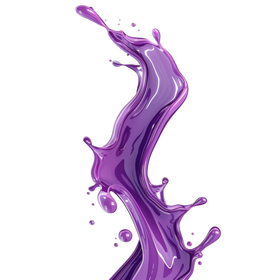 isolated purple liquid splash transparent background png
