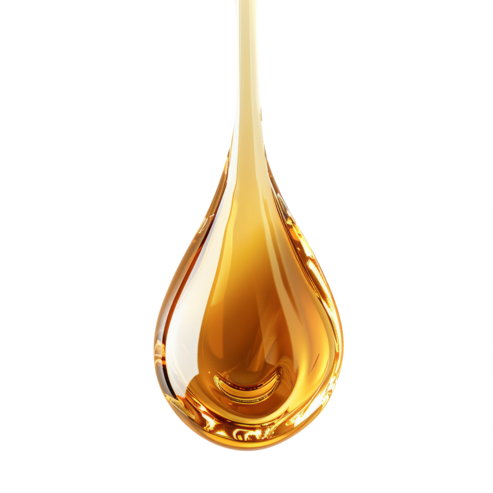 serum or oil or honey drop isolated on transparent background png