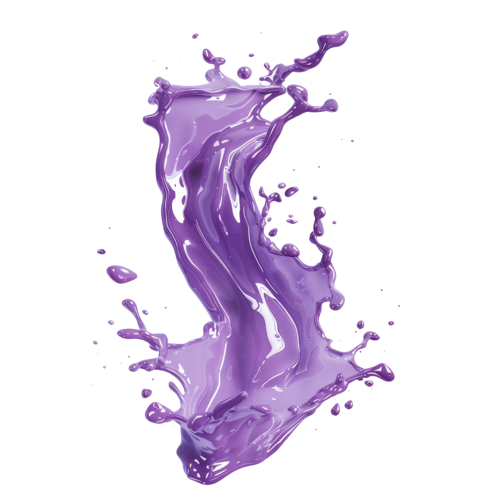 isolated purple liquid splash transparent background png