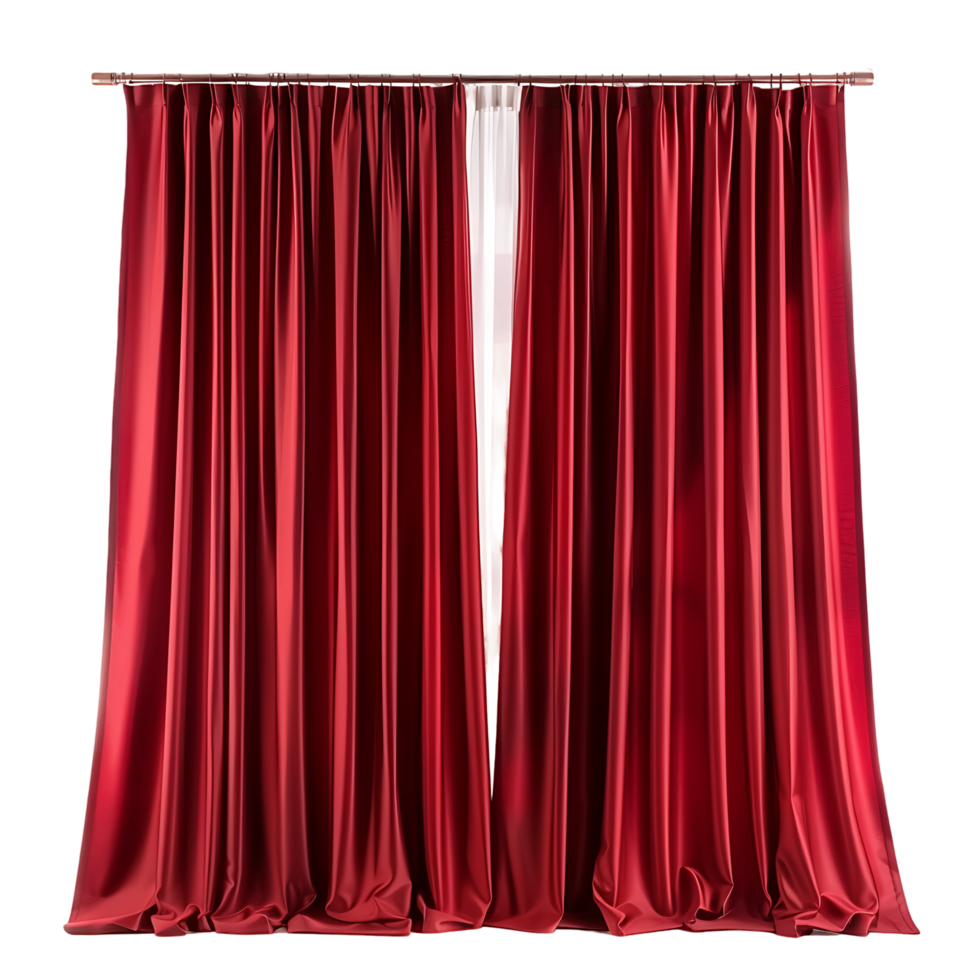 Regal Red Curtain Design Transparent Background Cutout png