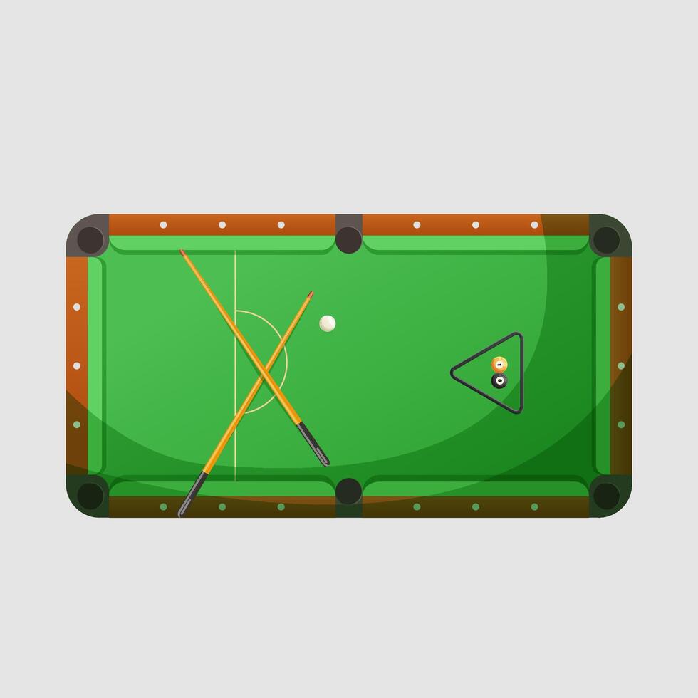 Illustration Graphic of Billiard Table and Ball vector