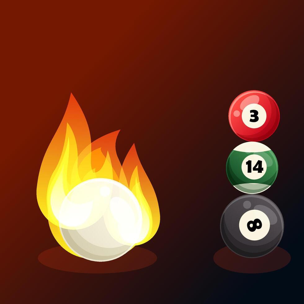 Classic Pool Table Setup with Ball vector