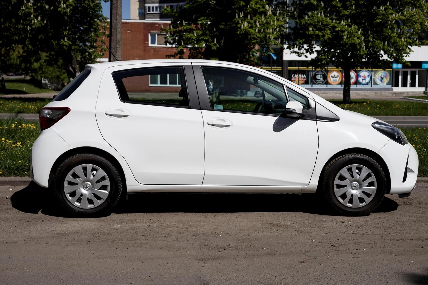 Minsk, Belarus, May 17, 2024 - Japanese brand Toyota Yaris. photo