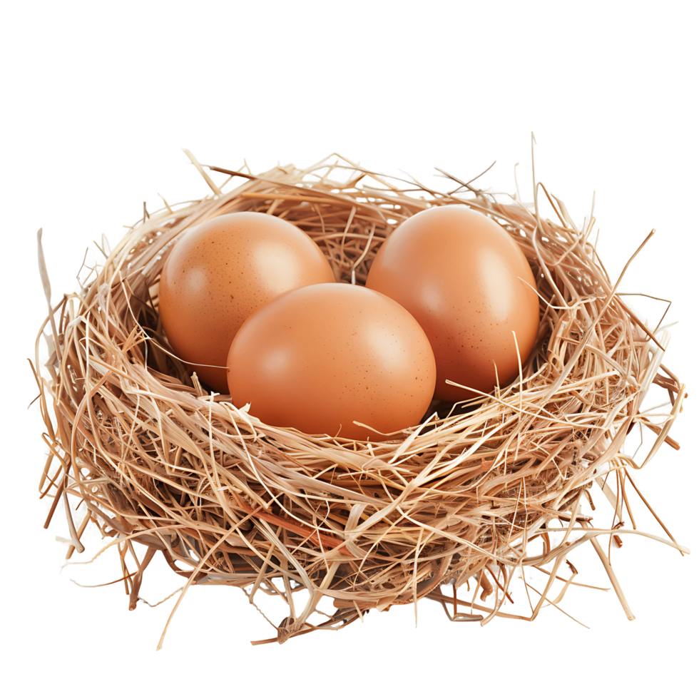 Single Egg in a Birds Nest Isolated png