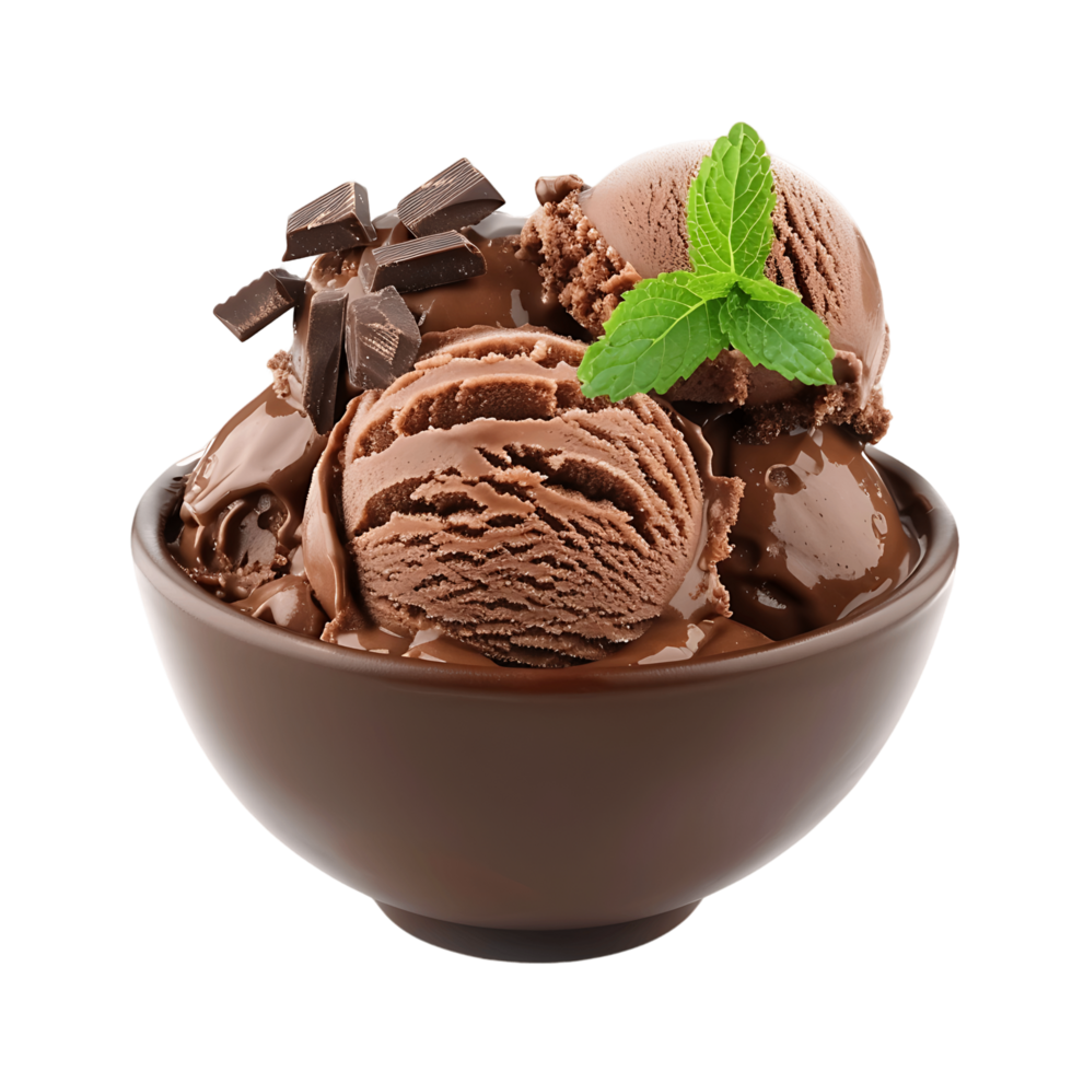 Heavenly Chocolate Ice Cream Transparent Background Cutout png