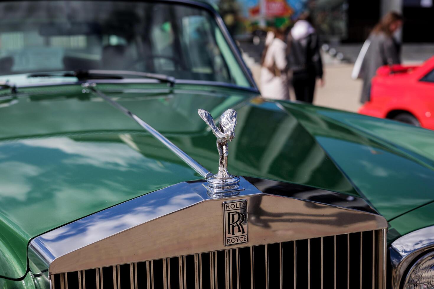 Minsk, Belarus, May 16, 2024 - emblem of a retro Rolls Royce photo