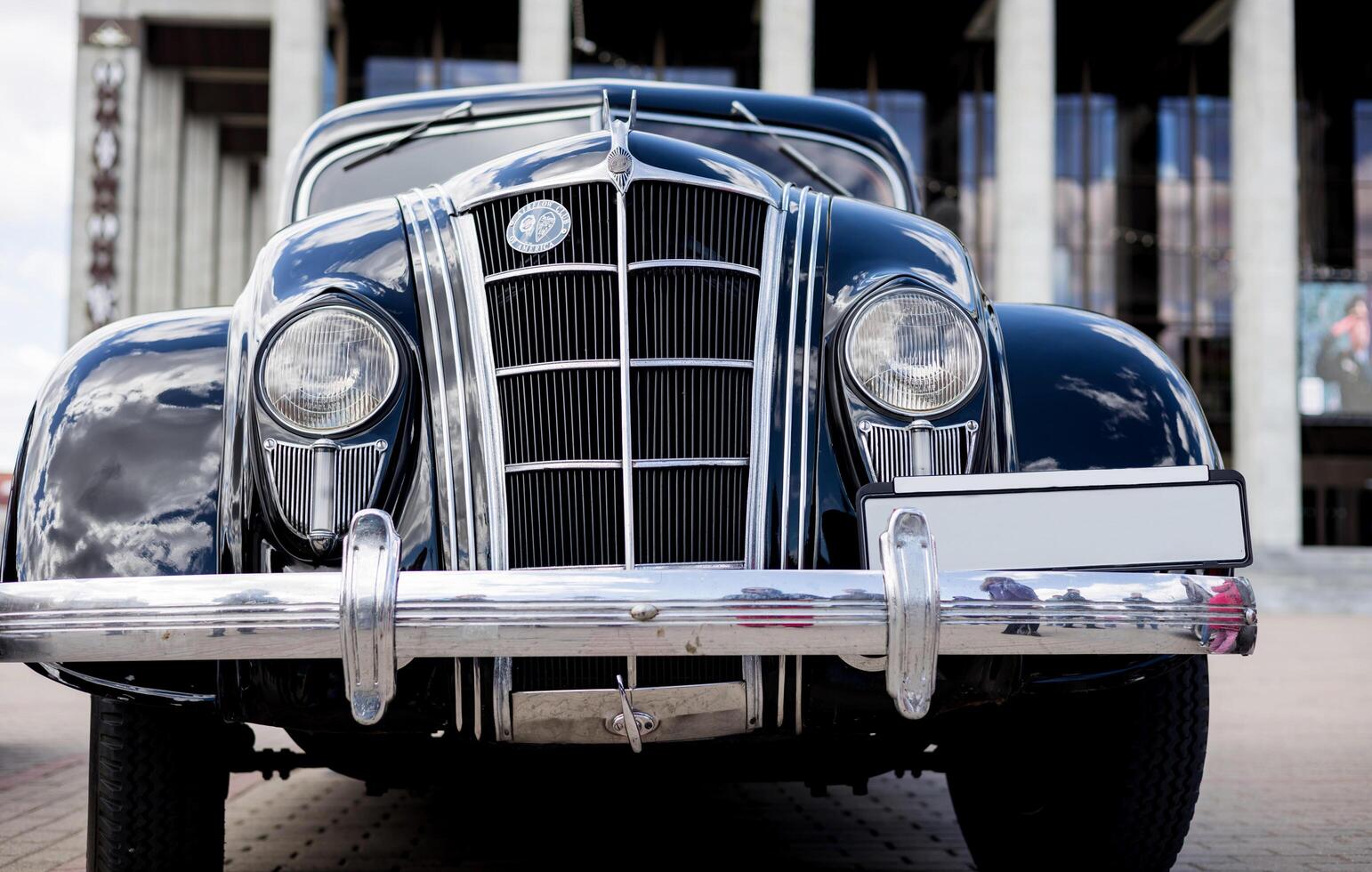 Minsk, Belarus, May 16, 2024 - Front view Chrysler Airflow photo