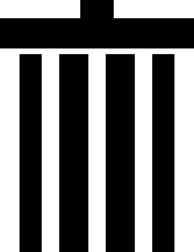 Flat icon of a trash can vector