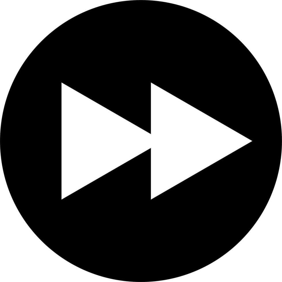 Fast forward flat minimalist icon vector