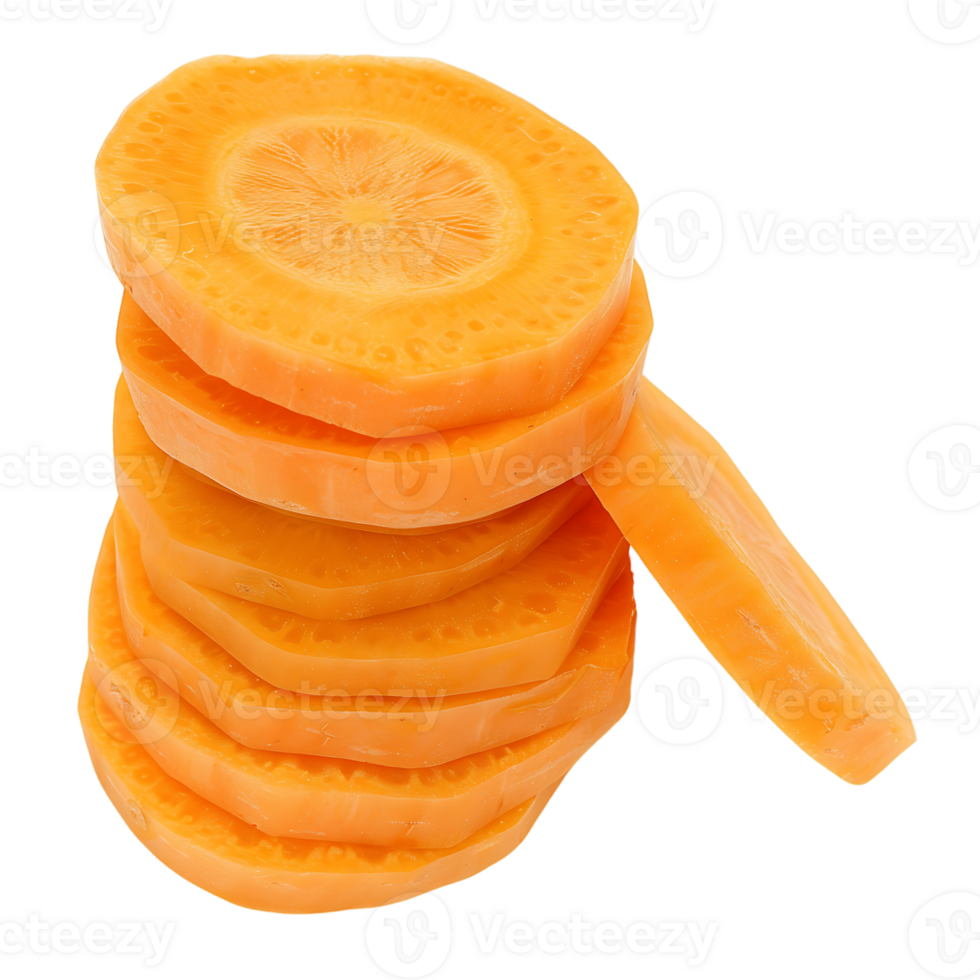 Sliced Carrots Transparent Background Cutout png