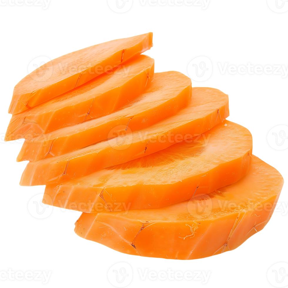 Juicy Carrot Slices Transparent Background Isolation png