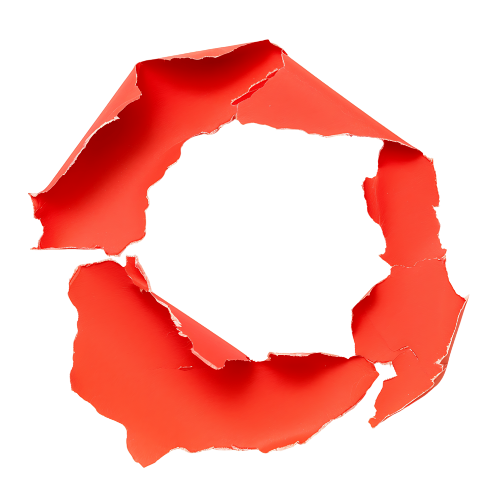 Clear Background Red Paper Hole Extraction png