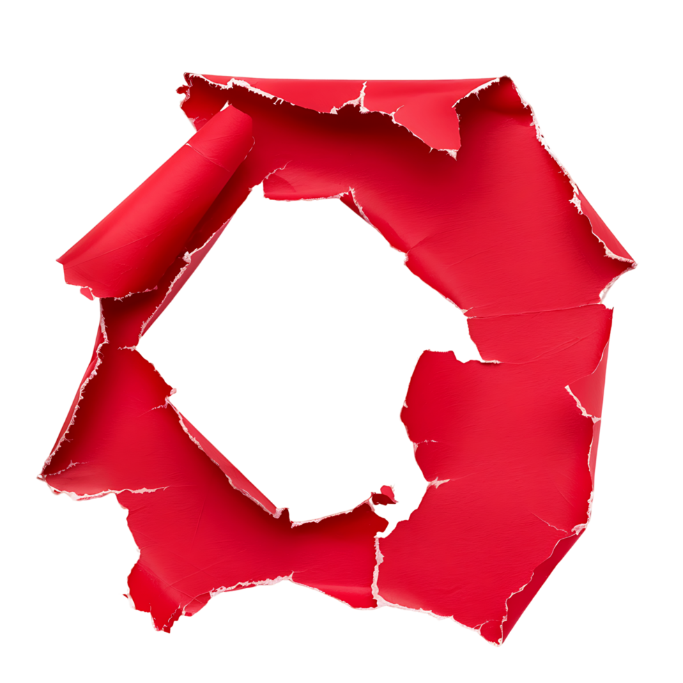 Hole in Red Paper Transparency Perfected png