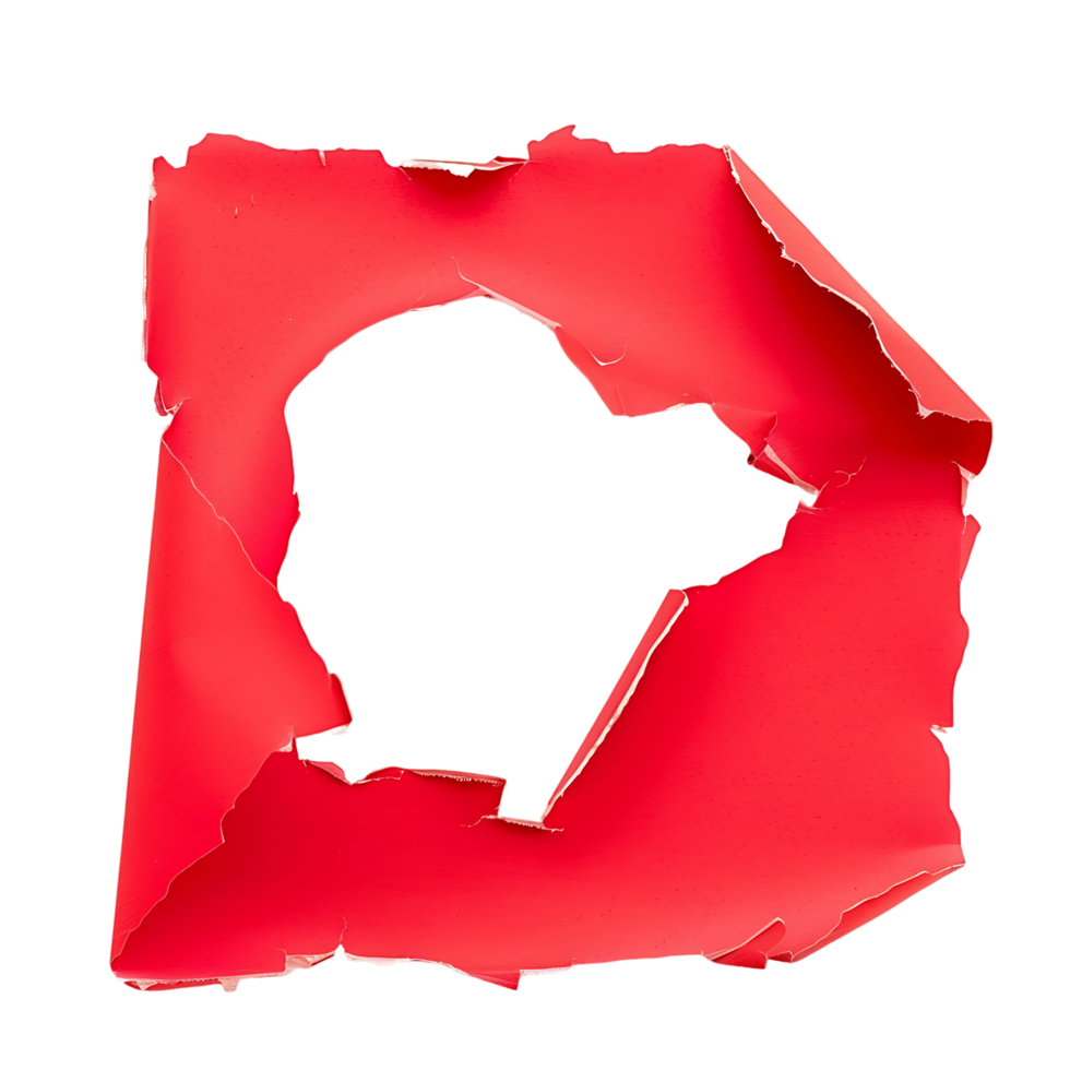Red Paper Hole Clip Out Transparent Edition png