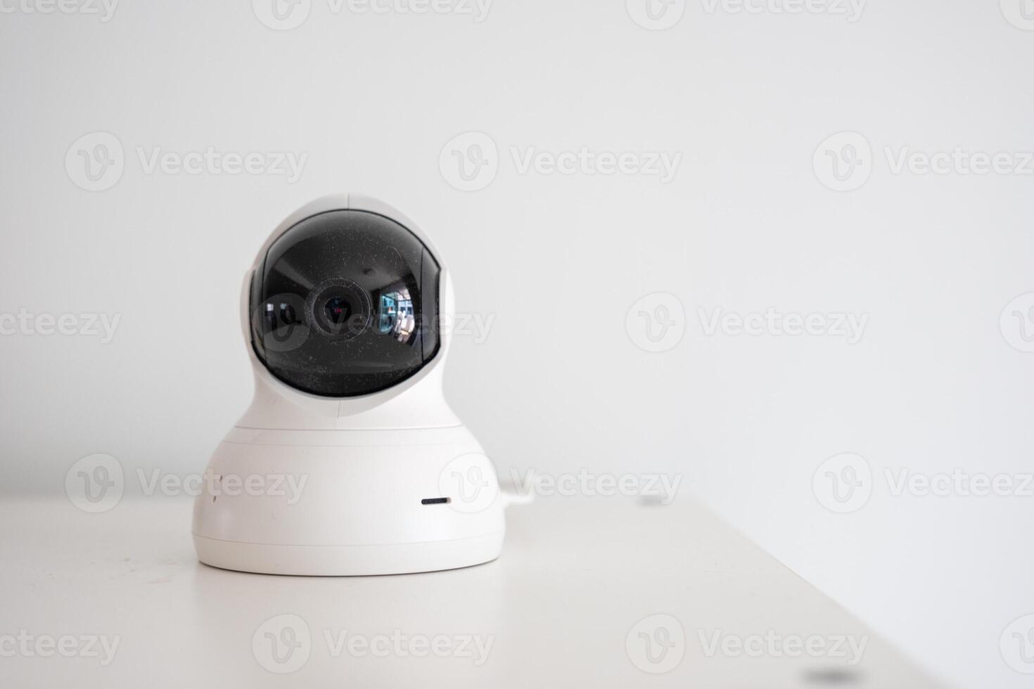 Installation of standing CCTV camera for surveillance photo