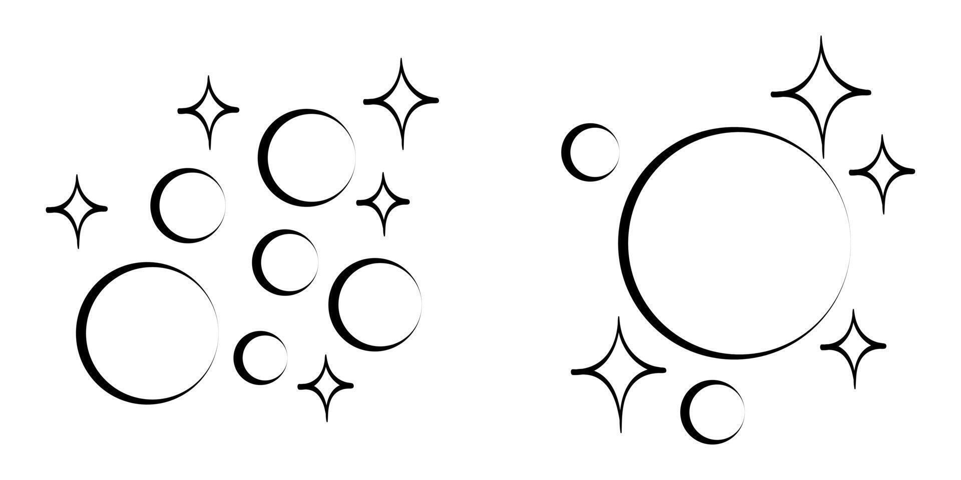 winkling stars. Shine icon, Clean star icon. doodle sparkle star. isolated on white background vector