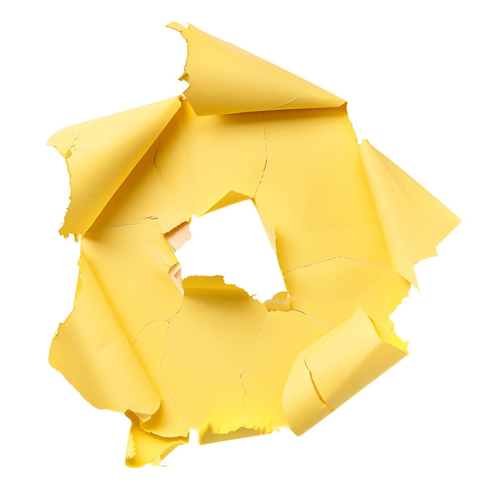 Transparent Yellow Paper Hole Isolation png