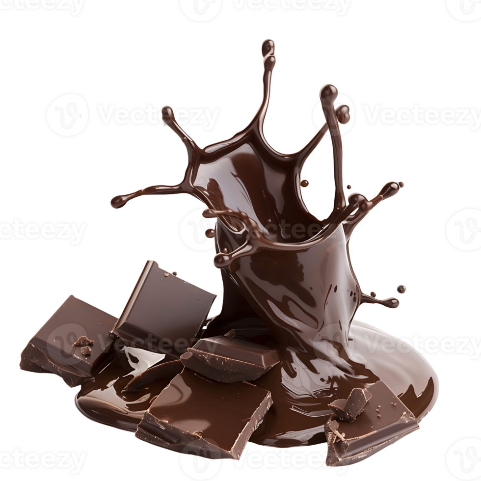 Enchanting Chocolate Drizzle Transparent Background Cutout png