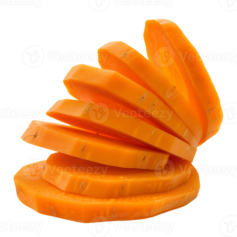 Delicate Carrot Cuts Transparent Background Isolation png