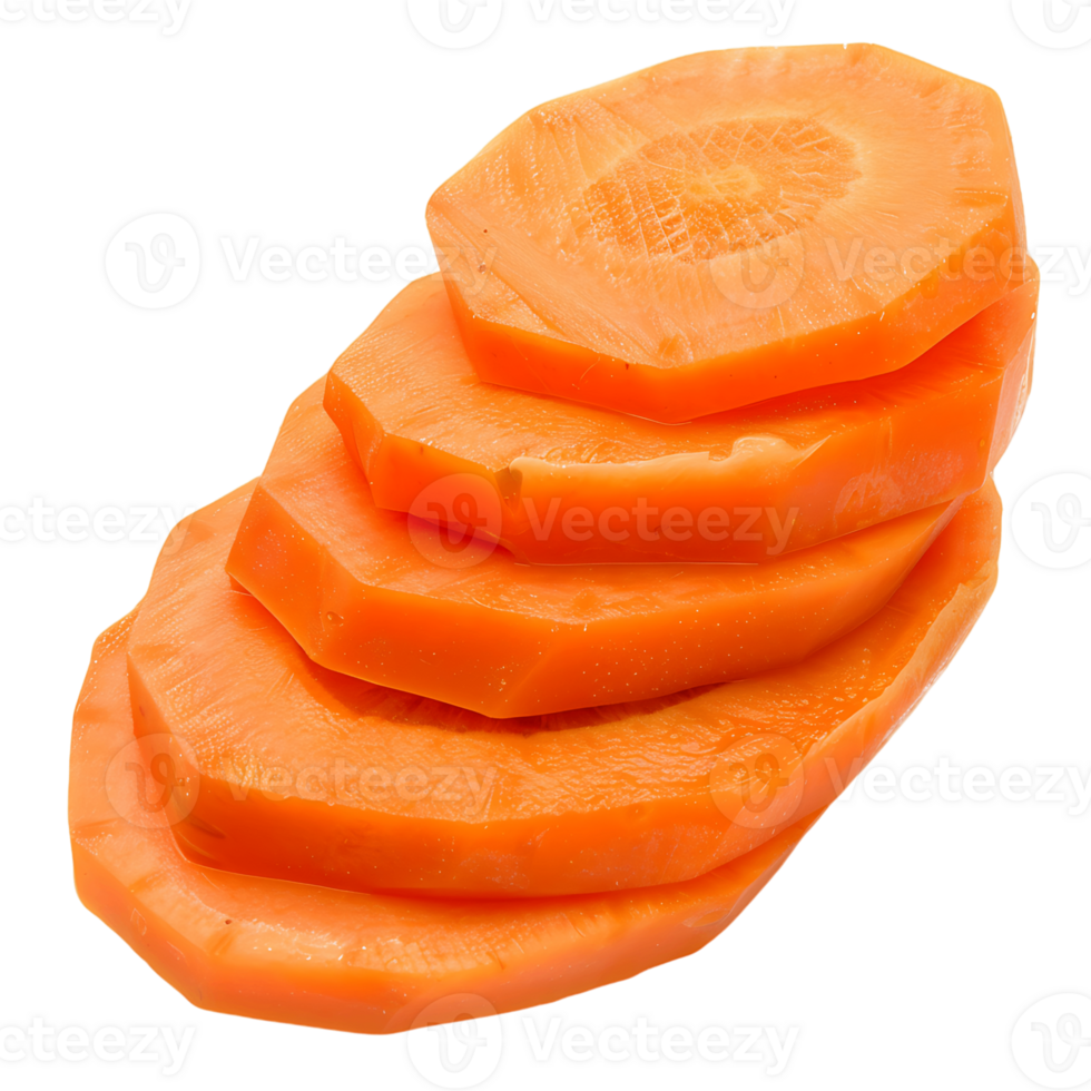 Crisp Carrot Wheels Transparent Background Cutout png