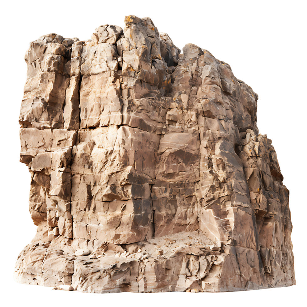 Climber on Cliff Isolated Background Removed png