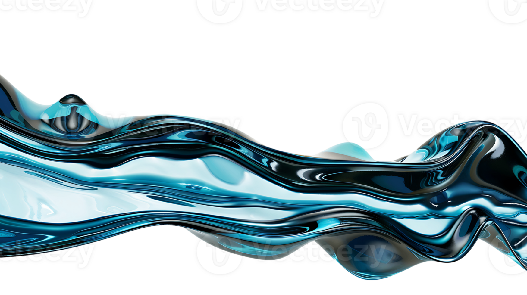 Glossy Oil Wave Transparent Background Isolation png