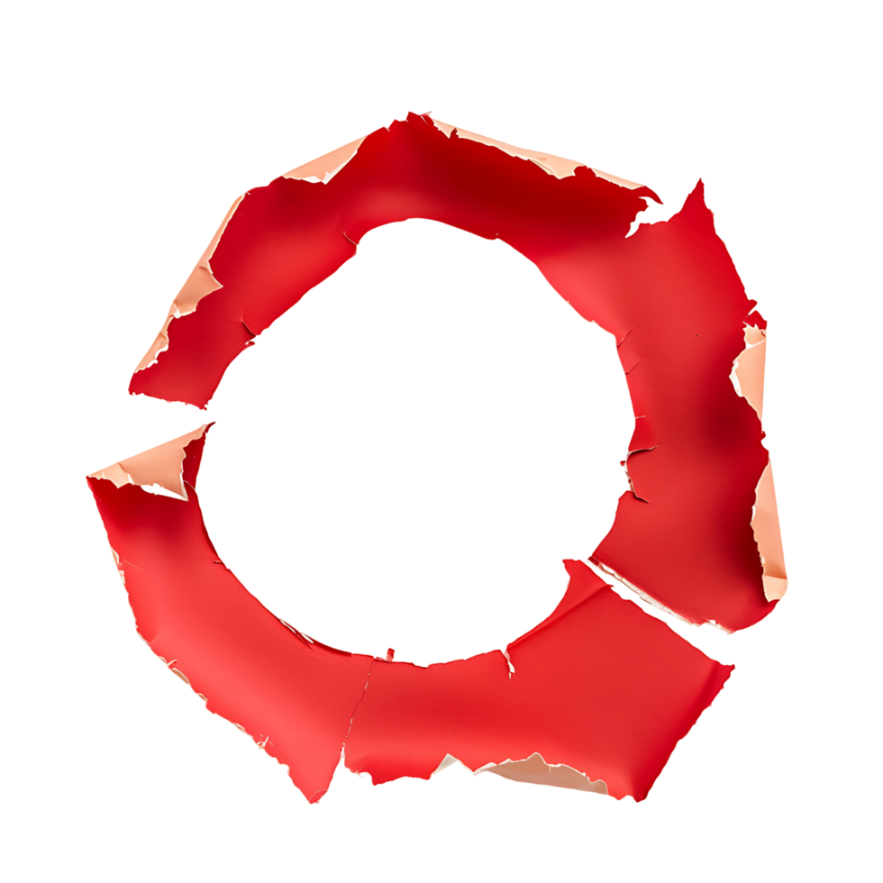 Transparent Red Paper Hole Clip Background Removed png