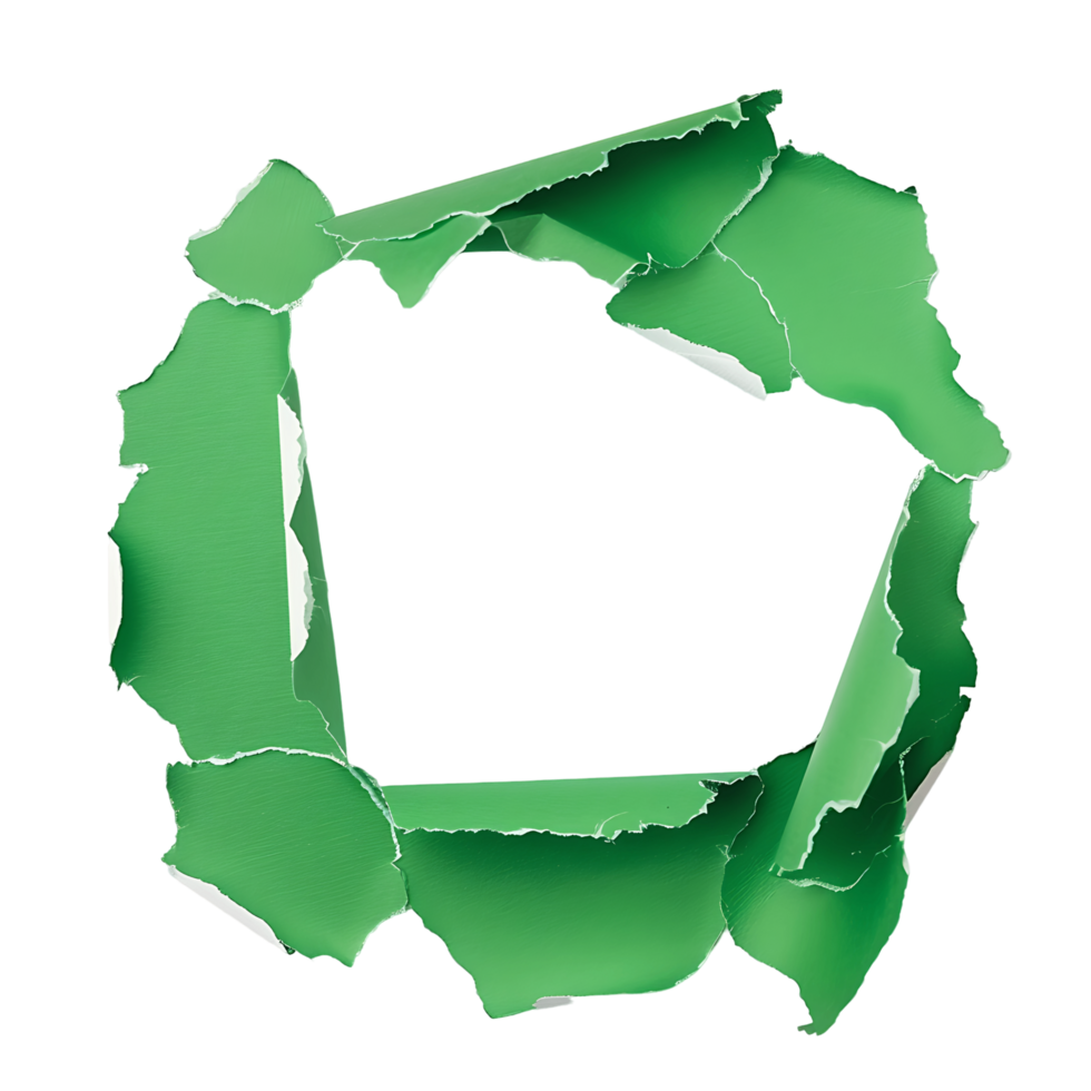 Clear Background Green Paper Hole Extraction png