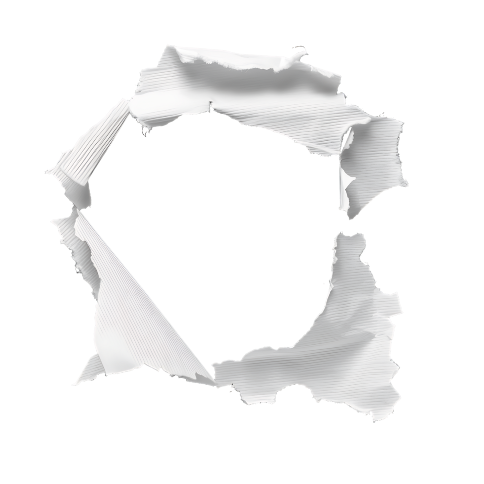 Hole in White Paper Transparency Perfected png