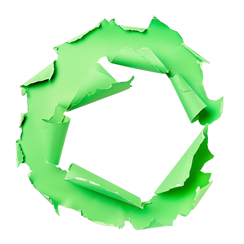 Hole in Green Paper Transparency Perfected png