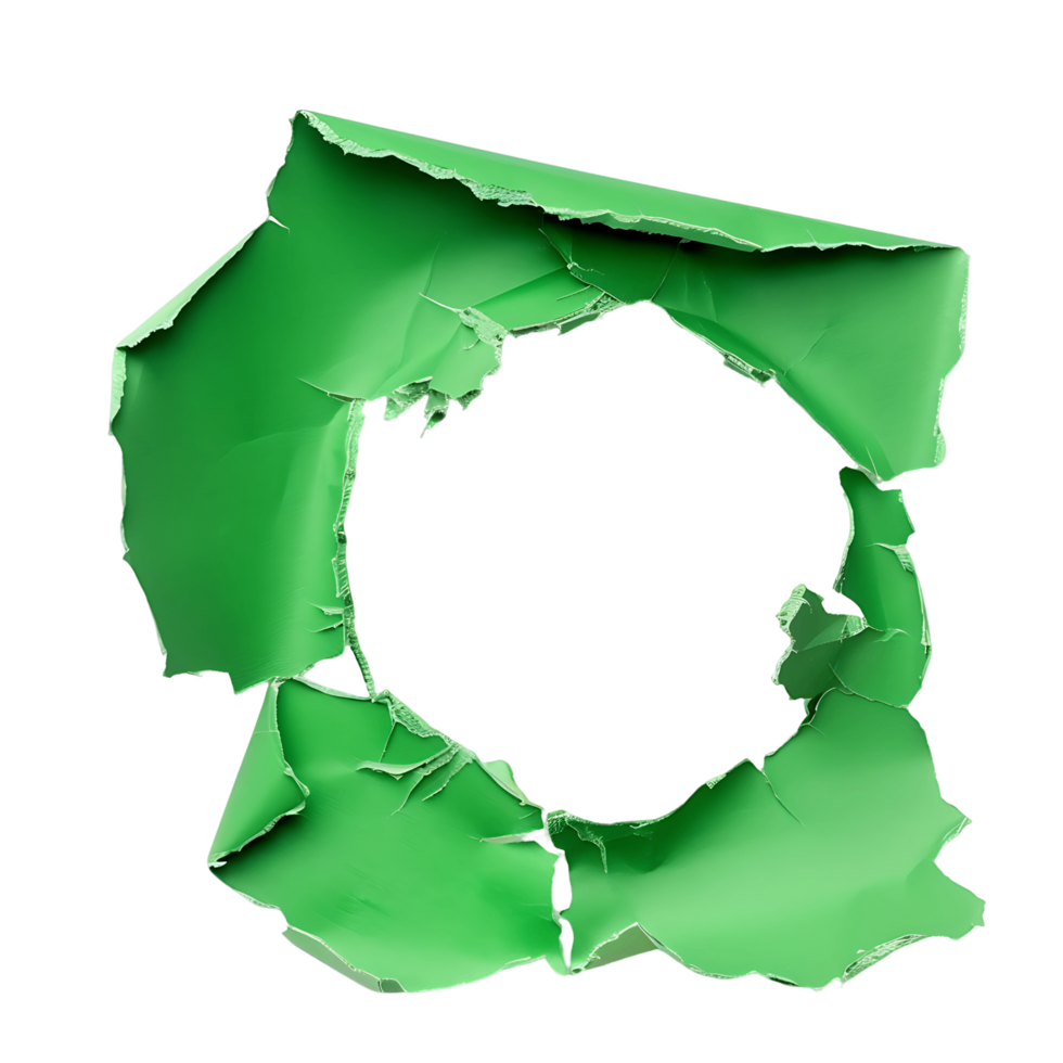 Transparent Green Paper Hole Isolation png