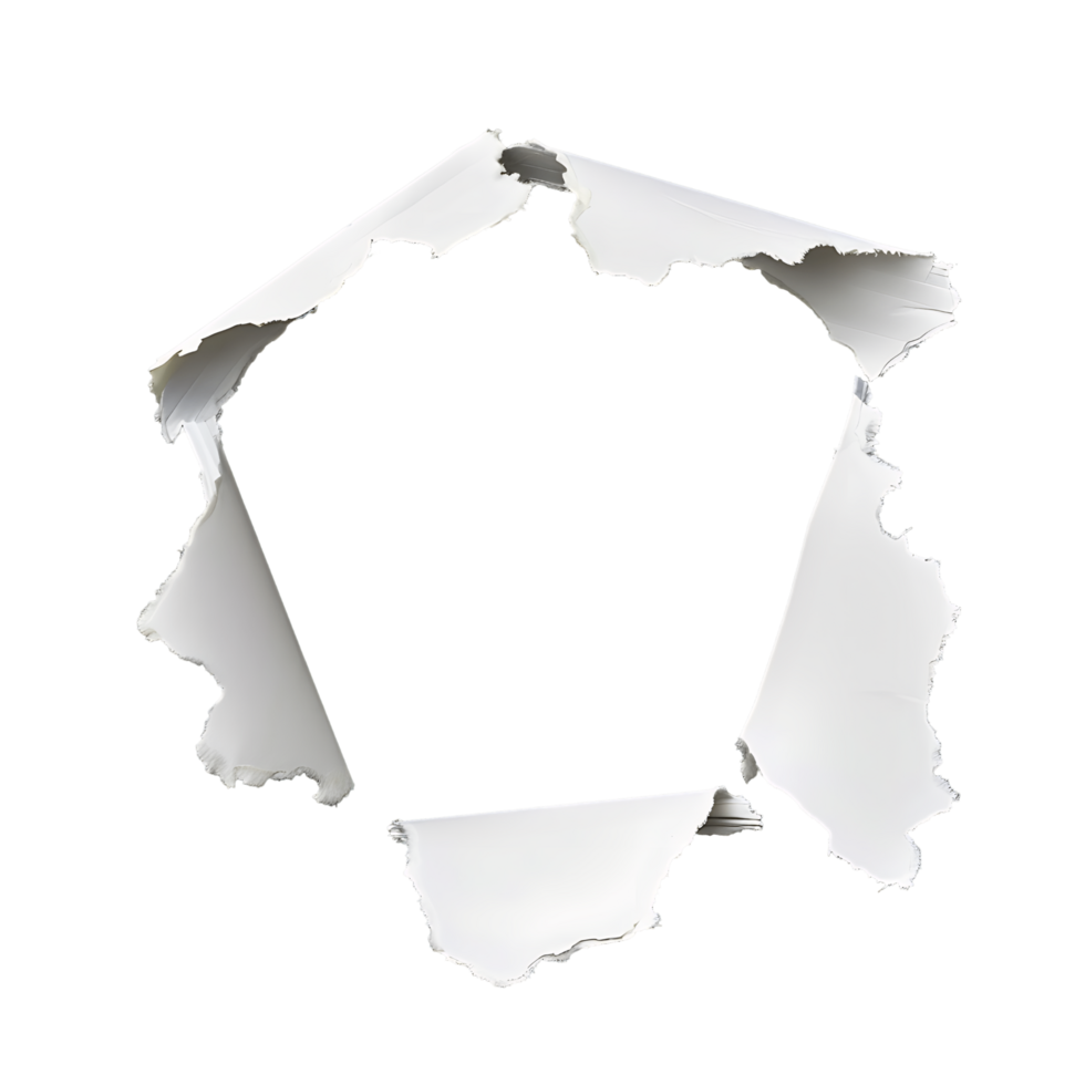 Hole in White Paper Background Free Version png