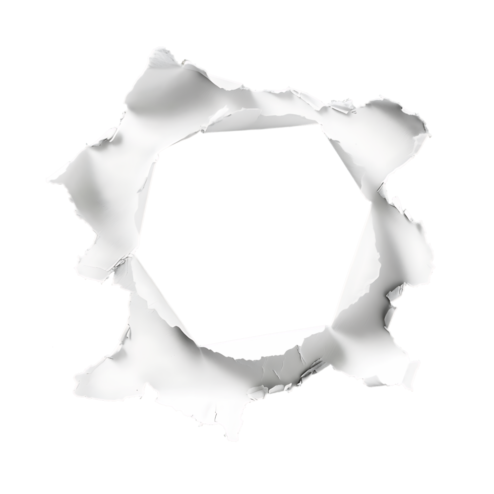 White Paper Hole with Pure Transparency png