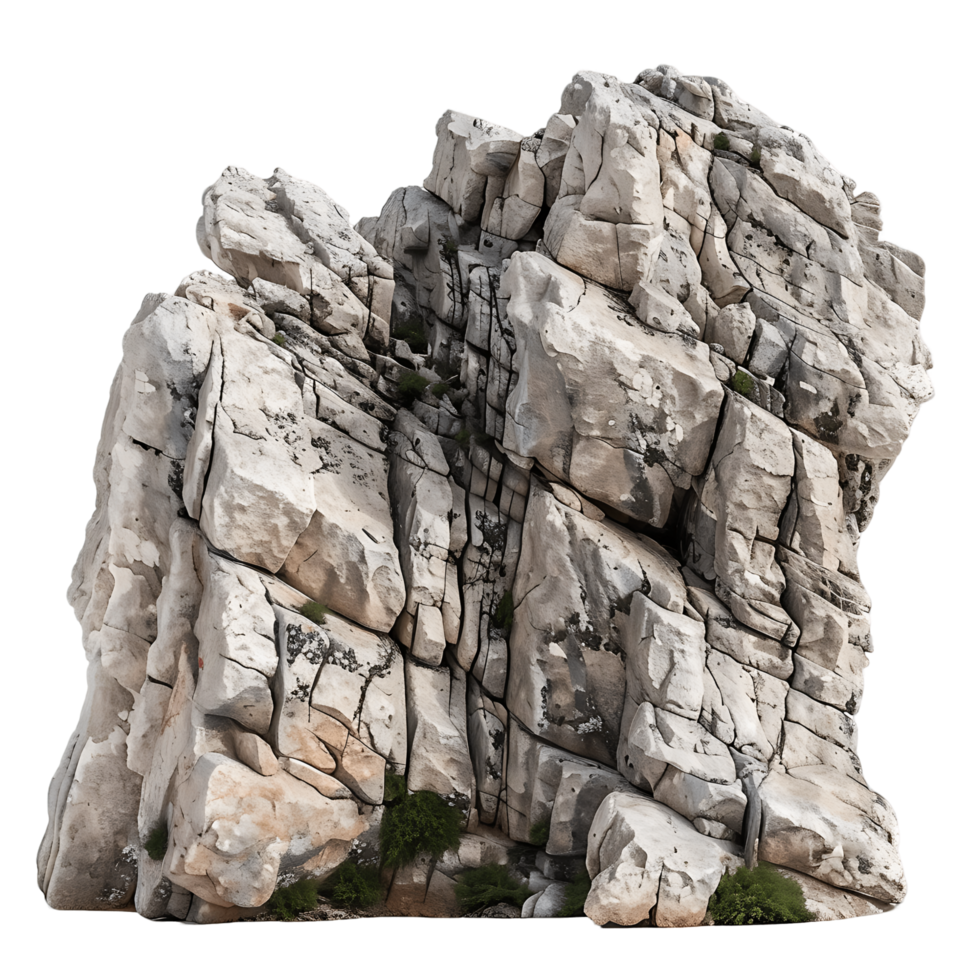 Detailed Climber on Cliff on Clear Canvas png