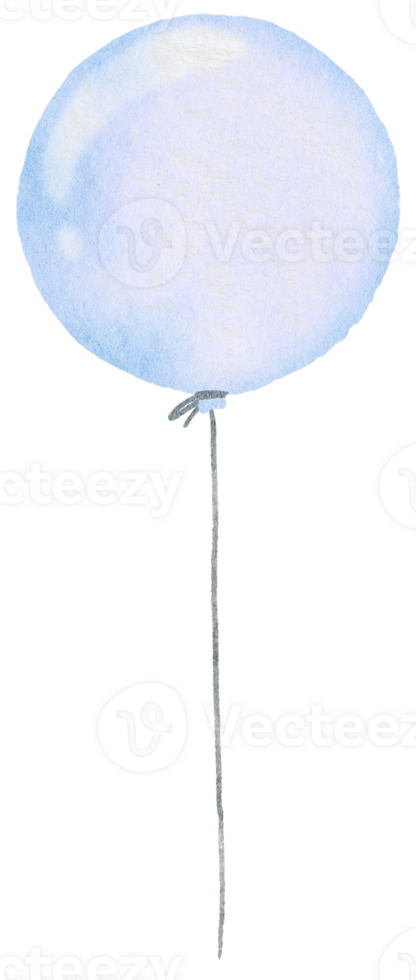 Watercolor Blue Balloons png