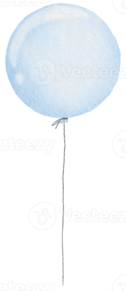 Watercolor Blue Balloons png