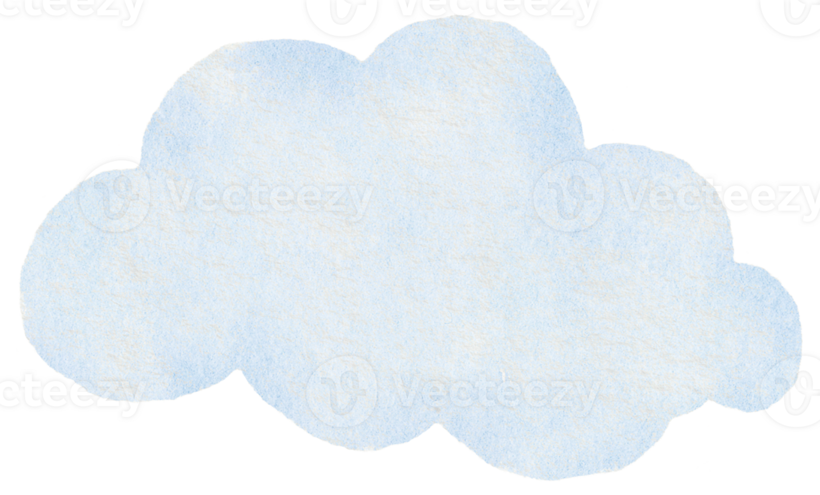 Watercolor Blue Cloud png