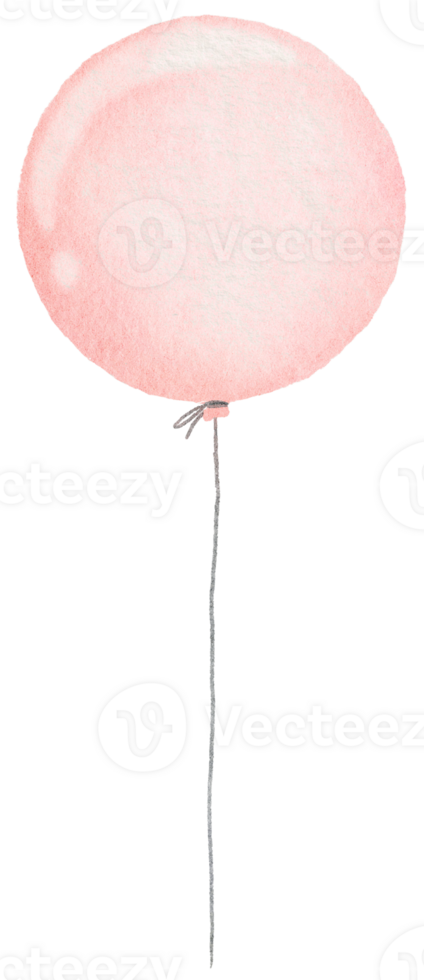 Watercolor Pink Balloons png
